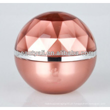 Ball Shape Luxo plástico cosméticos Jar 5ml 15ml 20ml 30ml 50ml 80ml 100ml